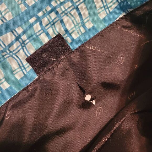 Teal Tote Computer Bag with Strap - Picture 7 of 8